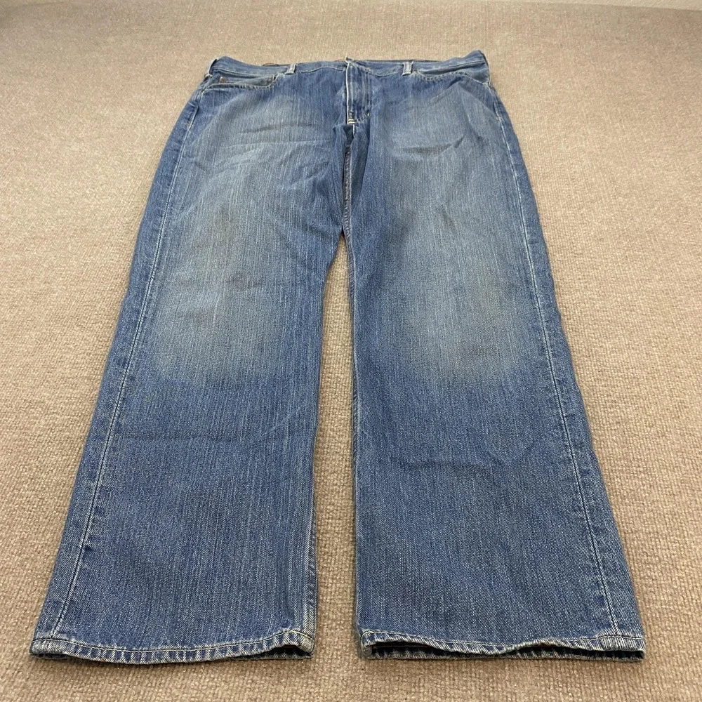 Vintage Polo Ralph Lauren 867 Jeans Mens 38x30 Blue Med Wash Wide Leg Denim 90s